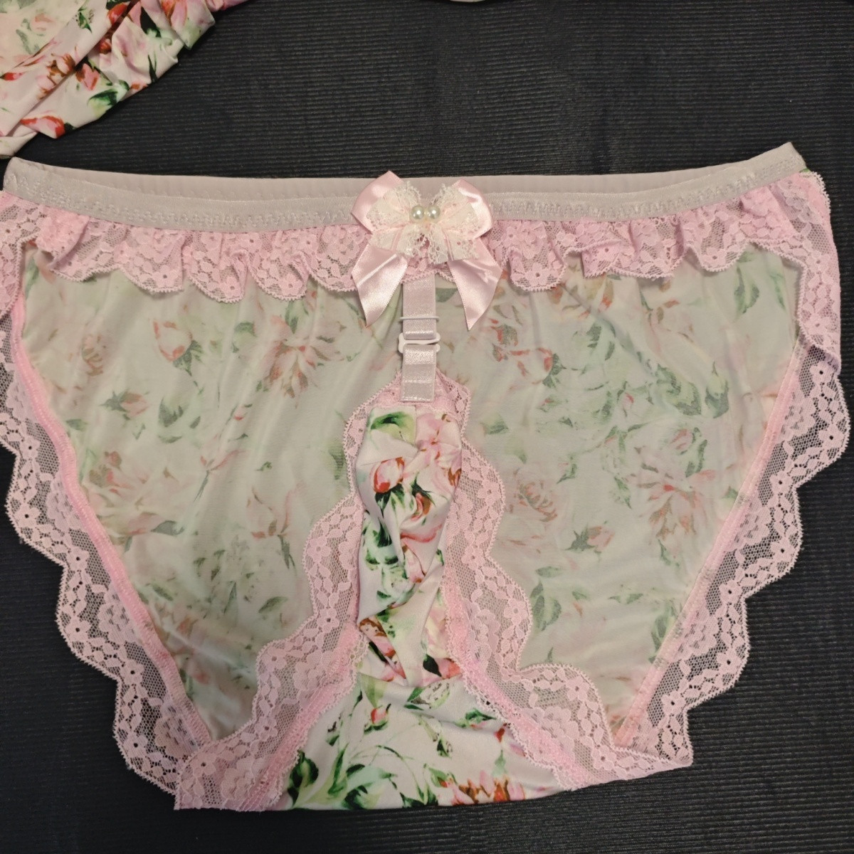 Elastic Lace Trim - Handgemaakte bloemen sexy schattige heren slips